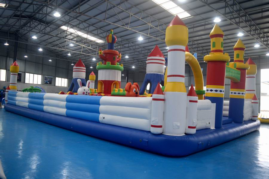 product-2020 New Design Inflatable Fun City Playground Inflatable Castle Park With Water For Sale-B